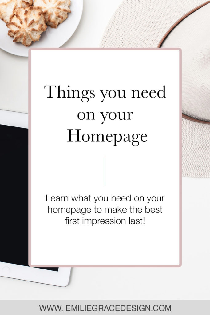 Things you need on your homepage